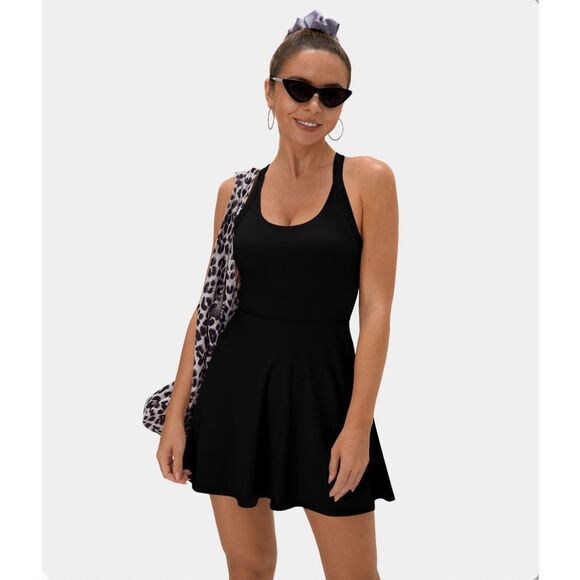 Halara Backless Twisted Dress in Black Size M Easy Peezy Edition - Picture 6 of 6